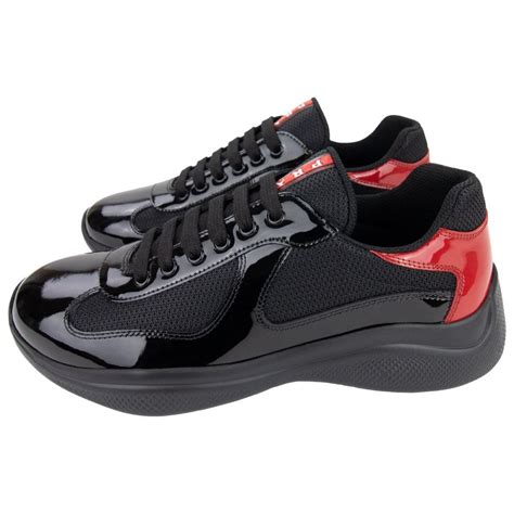 red and black prada shoes|red bottom Prada shoes.